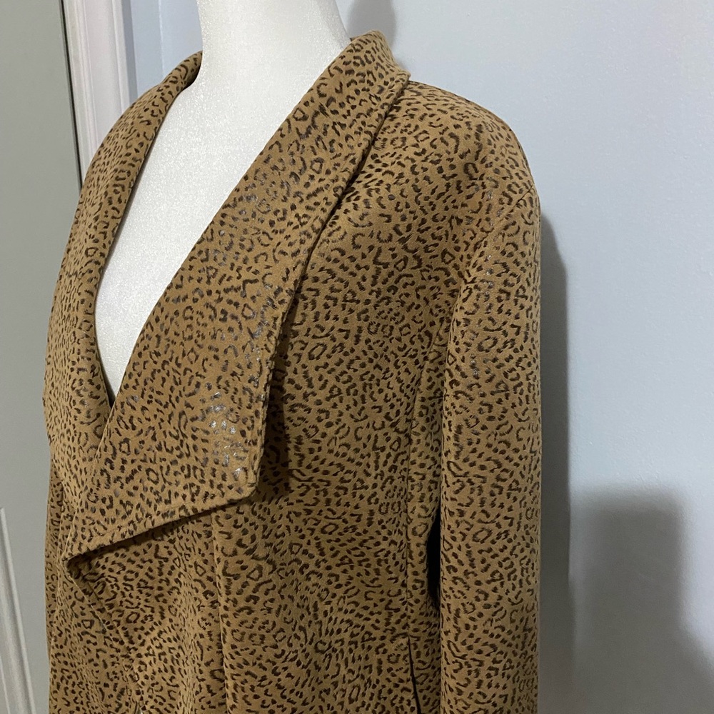 Leopard Print Open Front Jacket - image 2